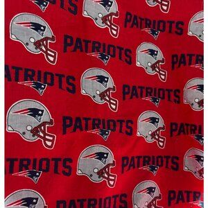 New England Patriots Fabric 1/2 yard x 56" Red/Cotton NFL Team Print Crafts